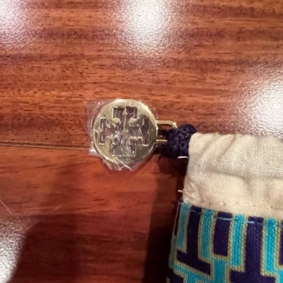 TORY BURCH HANDBAG STRAW CLUTCH TAN CLEAR WITH DUST BAG - Picture 6 of 6